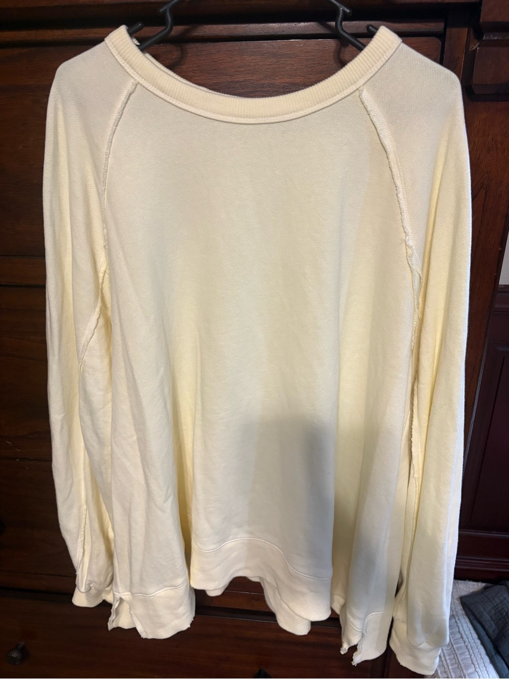 aerie Butter Yellow Long Sleeve Pullover Sweatshirt Med